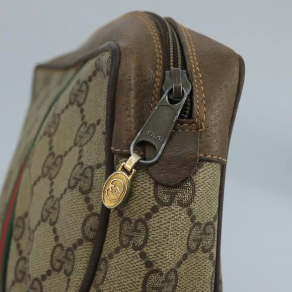 GUCCI GG Supreme Web Sherry Line Clutch Bag Pvc Beige 89 01 012 - Picture 8 of 16